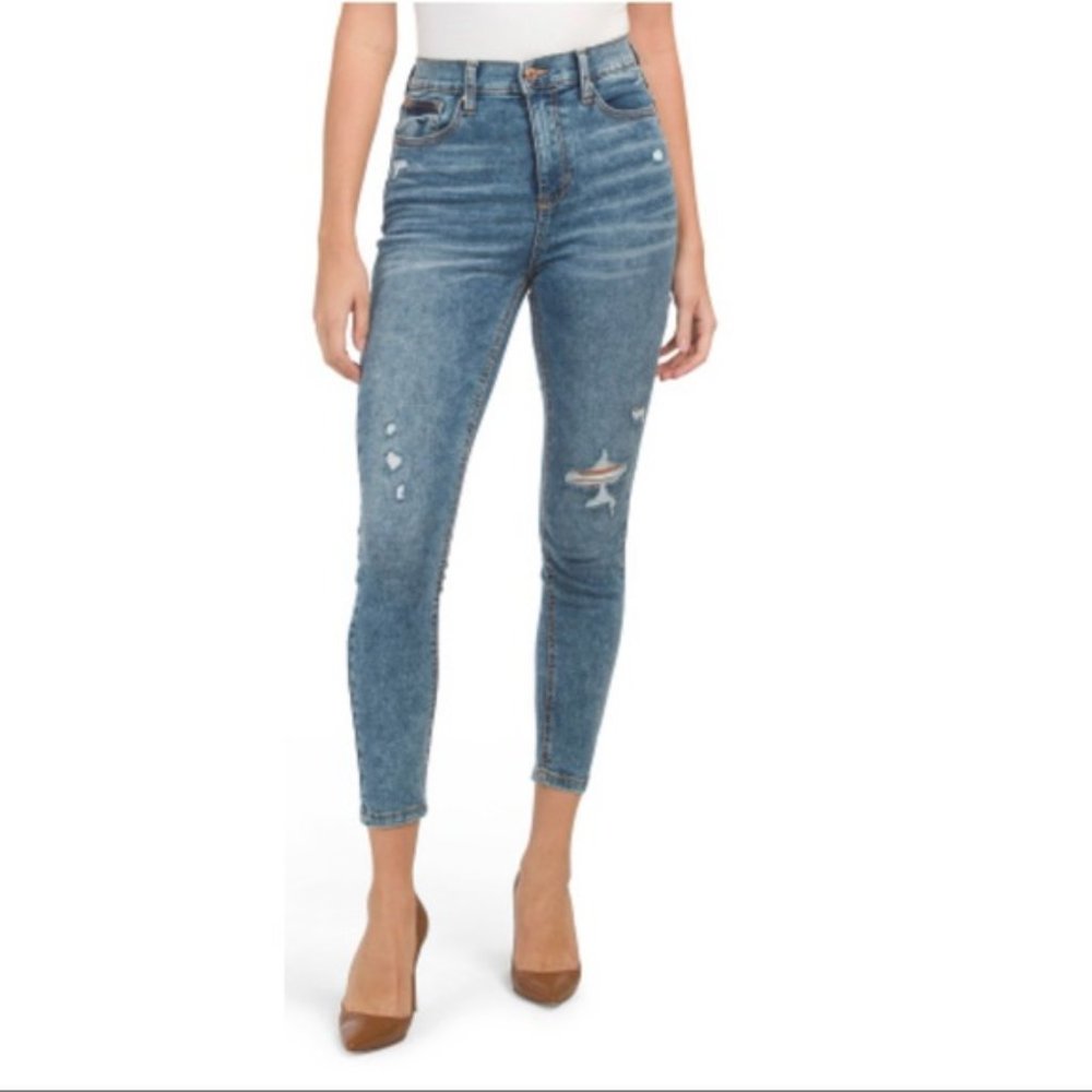 Celebrity Pink Jeans  High Rise Ripped Skinny Ankle THE SPICE Size 5/27